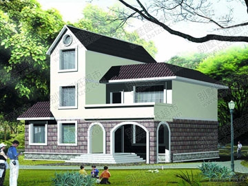 漂亮的二層半農(nóng)村別墅設(shè)計圖_別墅設(shè)計圖紙,農(nóng)村房屋設(shè)計圖,農(nóng)村自建房設(shè)計