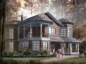 歐式別墅效果圖及施工圖_別墅設(shè)計(jì)圖紙,新農(nóng)村別墅,農(nóng)村自建房設(shè)計(jì)