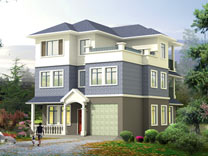 三層帶車庫新農(nóng)村房屋設(shè)計圖紙及效果圖_別墅設(shè)計圖紙_農(nóng)村房屋設(shè)計圖