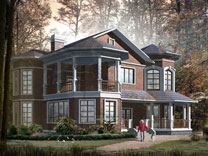 歐式別墅效果圖及施工圖_別墅設(shè)計圖紙,新農(nóng)村別墅,農(nóng)村自建房設(shè)計