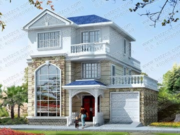 農村三層帶露臺自建房屋設計圖_別墅圖紙超市,農村房屋設計圖