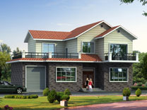 新農(nóng)村二層帶大露臺(tái)別墅設(shè)計(jì)圖_農(nóng)村房屋設(shè)計(jì)圖,鼎川建筑圖紙