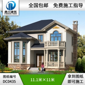 農(nóng)村復(fù)式二層小別墅設(shè)計(jì)圖紙_鄉(xiāng)村二層別墅設(shè)計(jì),鼎川別墅圖紙