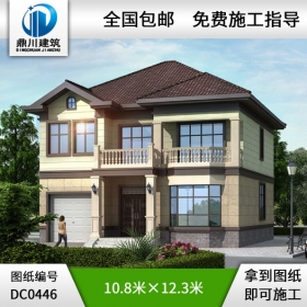 二層帶車庫農(nóng)村小別墅設(shè)計圖紙_鄉(xiāng)村兩層自建房別墅圖紙,鼎川建筑