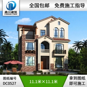 新農(nóng)村三層帶露臺簡約型農(nóng)村別墅設(shè)計圖紙_三層別墅設(shè)計,鼎川建筑