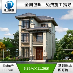 新農(nóng)村三層小戶型別墅圖紙及效果圖_農(nóng)村三層自建房設(shè)計(jì)圖,鼎川別墅圖紙