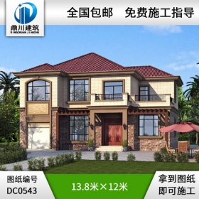 新農(nóng)村二層復(fù)式帶車(chē)庫(kù)別墅設(shè)計(jì)圖施工圖紙_農(nóng)村兩層小別墅設(shè)計(jì)圖紙,鼎川別墅設(shè)計(jì)