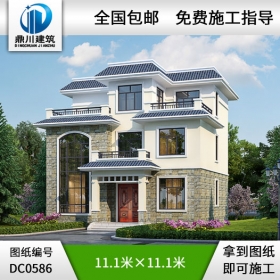 復(fù)式三層帶露臺別墅設(shè)計(jì)圖紙_新農(nóng)村別墅戶型圖設(shè)計(jì),鼎川別墅圖紙