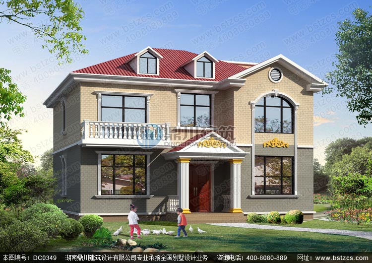 分享：網(wǎng)友自建二層小別墅，3個(gè)半圓外飄陽臺(tái)的特殊造型成亮點(diǎn)！