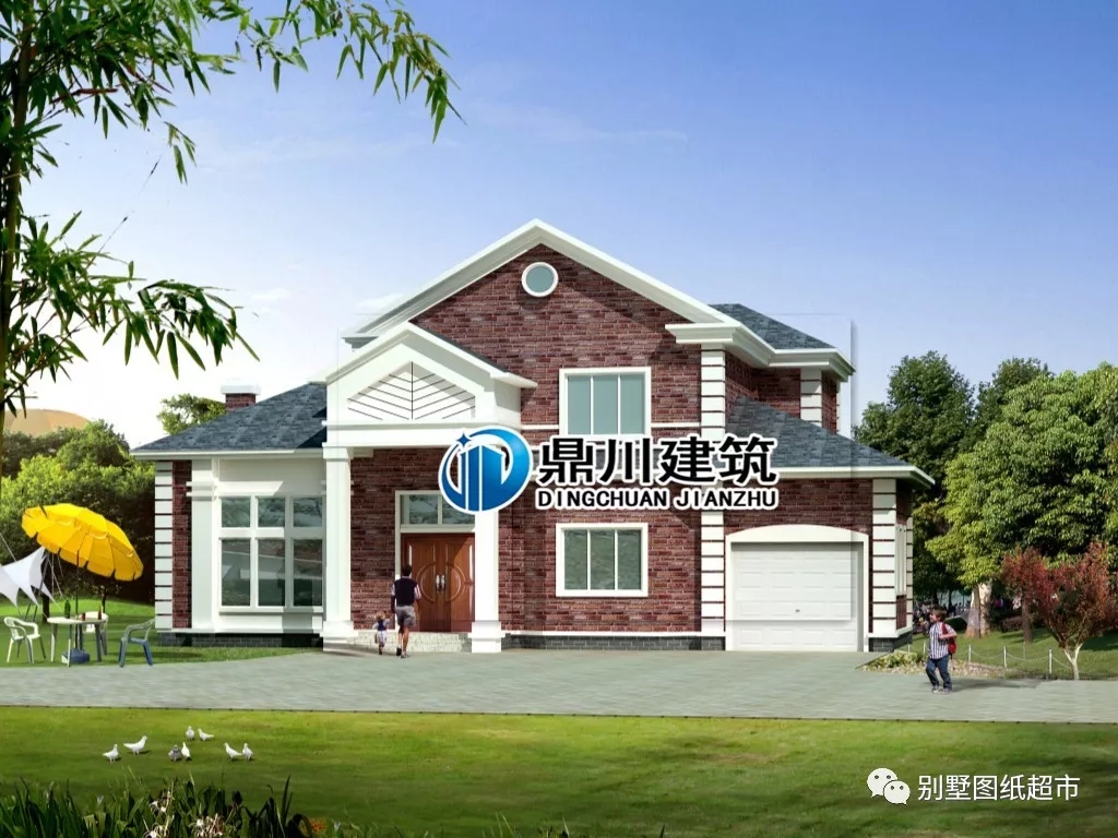 帶車庫(kù)二層農(nóng)村別墅