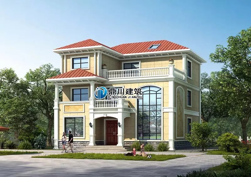 農(nóng)村復(fù)式三層大氣別墅，造價親民易建造，30萬也能建出豪宅效果！