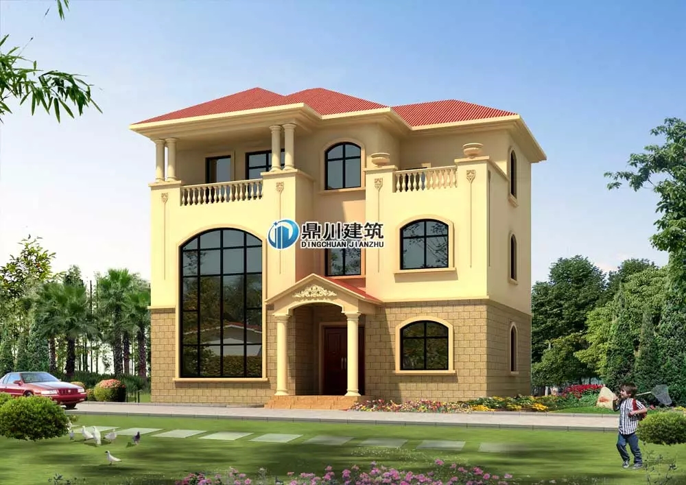 三層旋轉(zhuǎn)樓梯復(fù)式農(nóng)村別墅建房案例，大氣漂亮得不像話！