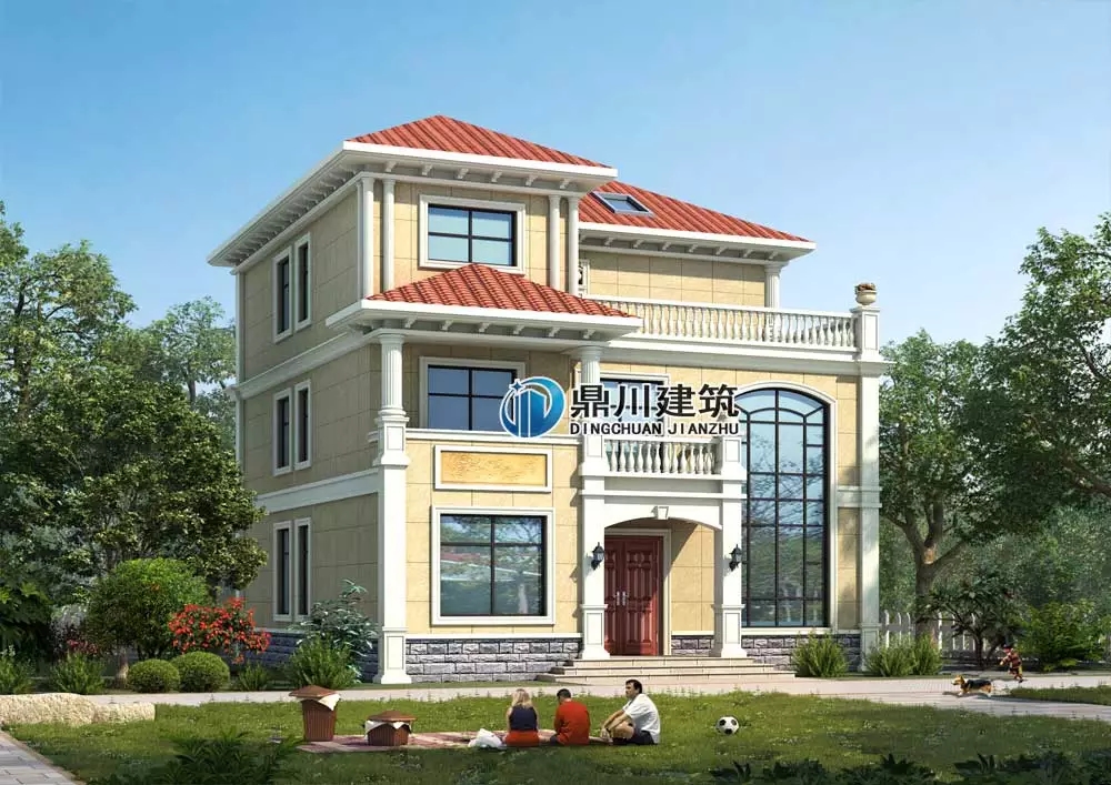 【案例】農(nóng)村建房火爆的三層帶露臺簡歐小別墅，看了案例都想蓋！