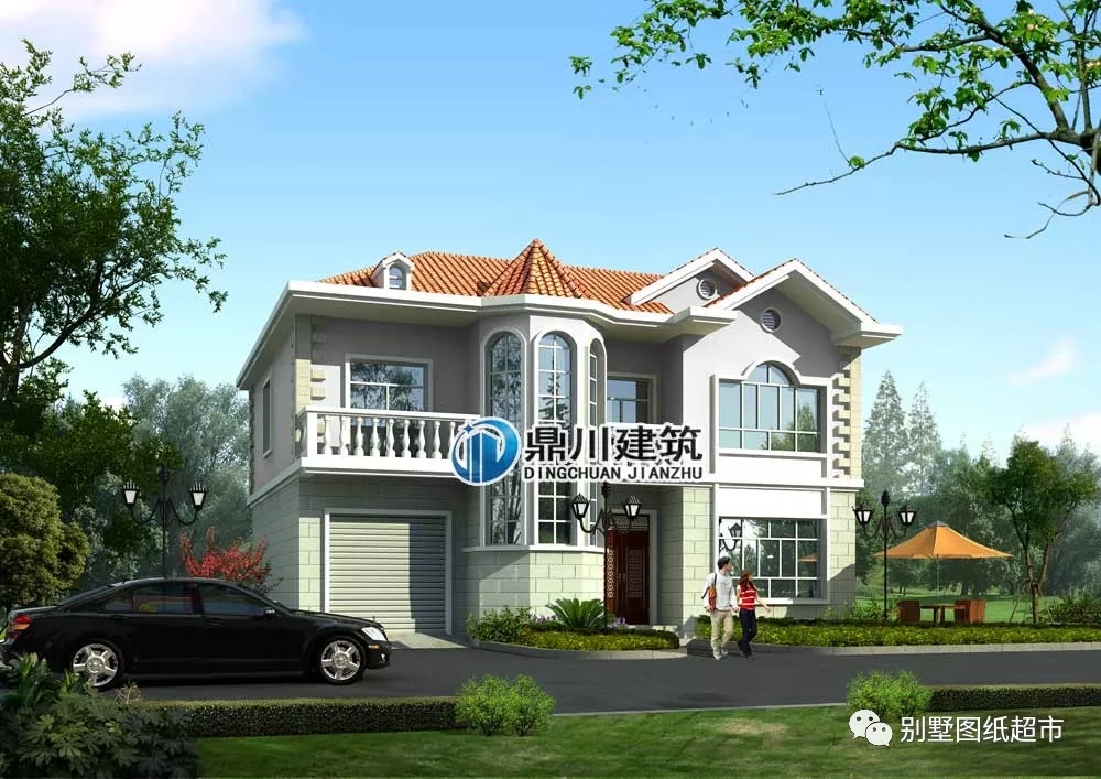 帶車庫(kù)二層農(nóng)村別墅