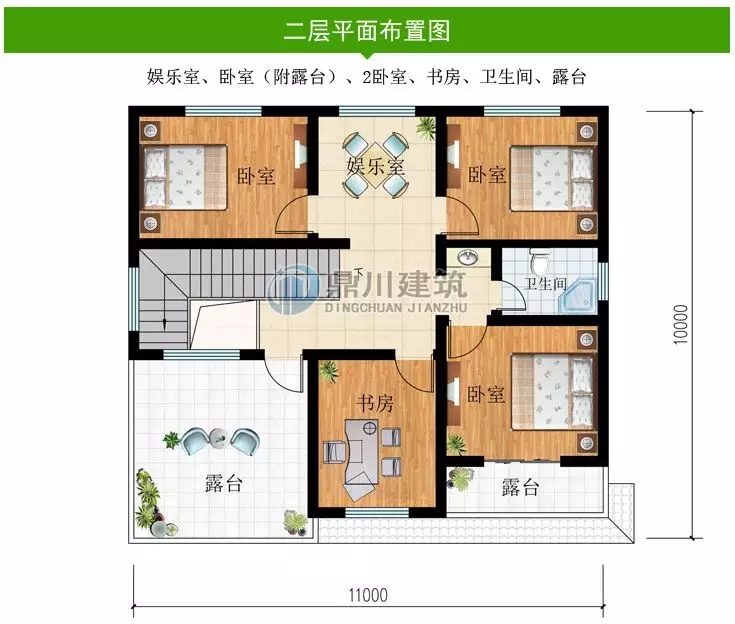【11*10米】農(nóng)村二層經(jīng)濟小別墅，好看實用，為農(nóng)村生活量身定制！